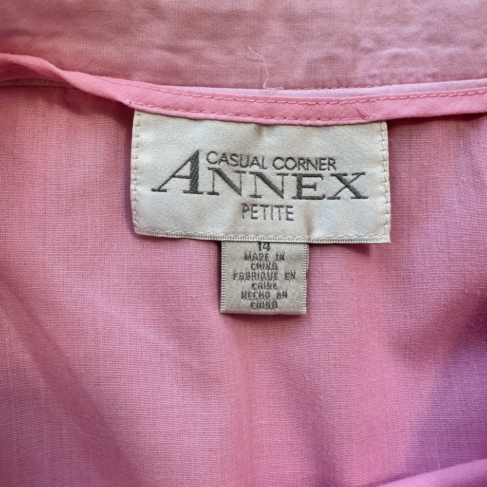 Vintage 90s Casual Corner Light Pink Pencil Skirt with Pleated Hem Coquette Bow - Picture 5 of 7